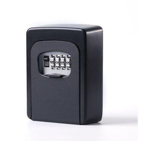 Boîte de verrouillage de clé, boîte de verrouillage de serrure de stockage  de clé à combinaison à 4 chiffres avec code réinitialisable, coffre-fort à  clé portable pour poignée de porte