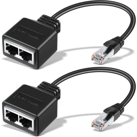 Répartiteur de câble Ethernet RJ45, adaptateur réseau, répartiteur Ethernet  1 à 3, adapté au connecteur Ethernet
