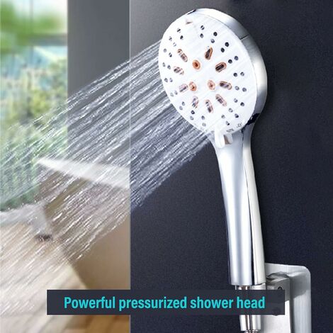 Pommeau Douche Haute Pression Pomme de Douche Anti Calcaire Filtrant 5 Modes Pomme Douche Economiseur Universelle douchette