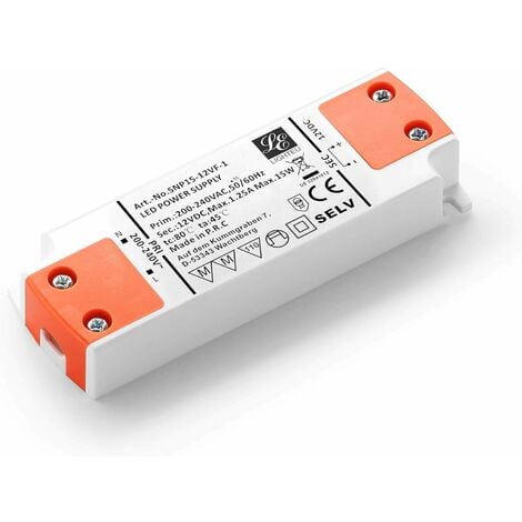 Transformateur d'alimentation LED - 15W, 12V DC, 1.25A - Tension constante  pour les bandes LED et