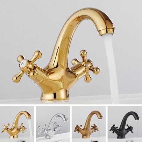 Bath Robinet Mélangeur de lavabo bronze Robinet de lavabo antique robinet de salle de bain lavage à la main lavabo chaud et froid robinet rétro
