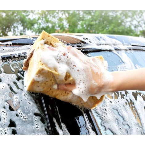 Éponge de lavage de voiture, grande éponge de décontamination puissante pour  voiture, produits de nettoyage de