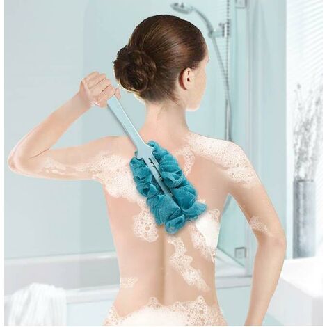 Brosse de bain à long manche - Brosse pour le dos avec fleur de douche  corps brosse de bain brosse éponge de bain en profondeur brosse de douche  corps