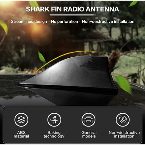 Keenso Antenne Radio Radio FM Universelle pour Voiture avec câble de 5 m  Noir