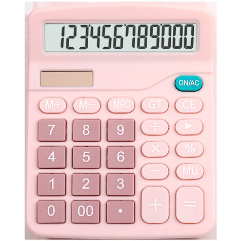 Calculatrice de bureau 12 chiffres (rose)