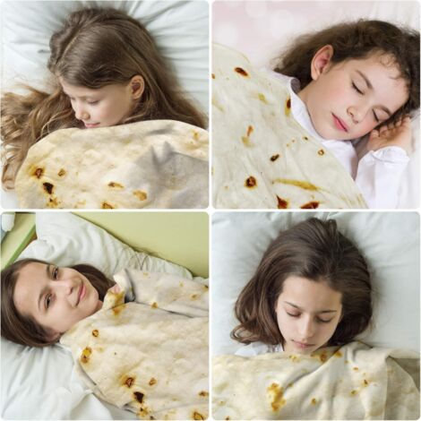 Couverture Burritos Douillette - Grande Taille Double Face En Flanelle - Idéale Pour Canapé, Pique-nique, Plage