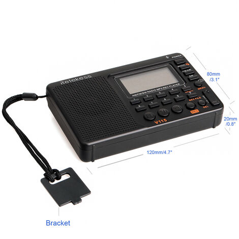 Poste Radio Portable Rechargeable, Radio FM AM SW,(Noir)