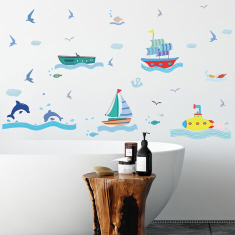 Autocollant Mural 3D En Pvc Motif Baleine - Décoration Murale