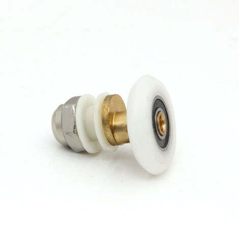 Roulettes De Rechange Pour Porte De Douche - 22.5mm, Acier Inox, Blanc, Neuf, Lot