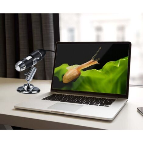 SHINING HOUSE Microscope numérique USB, endoscope grossissant portable 0X-1000X, microscope numérique à 8 LED avec support en métal, adapté à Windows 7/8/10 Mac