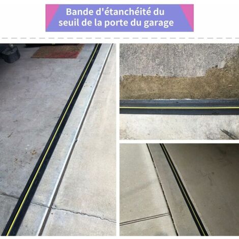SHINING HOUSE Joint de seuil de porte de garage 1 m, seuil de porte de garage, joint de porte de garage, caoutchouc de remplacement de coupe-froid bricolage
