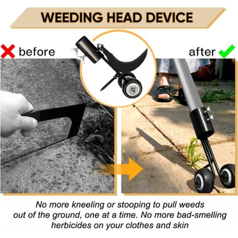 Outil De Désherbage Rotatif 2 En 1 - Désherbeur Et Émietteur De Jardin Avec Roue Multi-Griffes