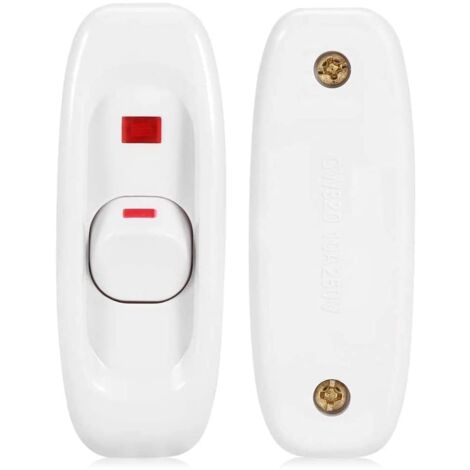 Interrupteur En Ligne Pour Lampe De Chevet - Commutateur Bipolaire à Bouton Bascule, 250V 10A, Facile à Installer, Remplacement Ancien Interrupteur