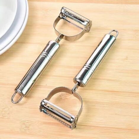 AMALLI Vide-pomme 2 En 1 En Acier Inoxydable Avec Manche En ABS Vert Et Rouge