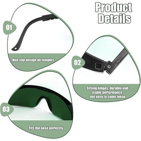 Lunettes De Protection Laser - Pour épilation, Lumière Pulsée, élimination Tatouage, UV, Conduite Nocturne