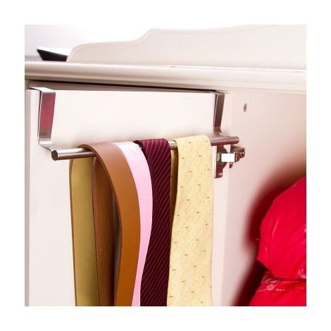 SHINING HOUSEPorte Serviettes Torchons sur Porte, Barre Acier INOX à Suspendre sur Porte de Placard, Installation sans Perçage