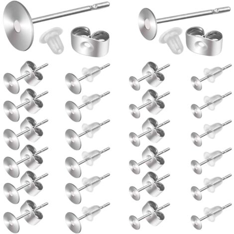 100 Fermoirs En Silicone Transparent Pour Boucles D'oreilles à Tige - Lot XL, Hypoallergénique, Remplacement Facile