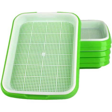 Germoir Pour Graines à Germer, 6pcs Plateaux De Germination De Graines Des Semences Bacs A Semis Avec Etagere En Plastique 92537078
