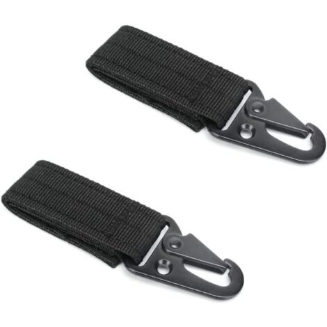 Nylon Crochet et Boucle Ceinture Porte, Clips Tactiques Crochet de