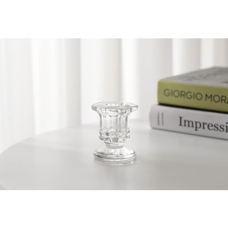 Lot de 2 bougies ivoires à côtes en cire, flamme 3D avec mèche, h 7,5-10 cm