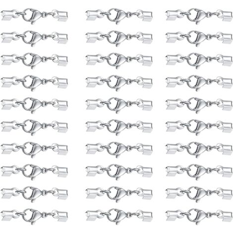 Fermoir Or Blanc 18k Avec Chaîne Et Attache De Sécurité - Occasion