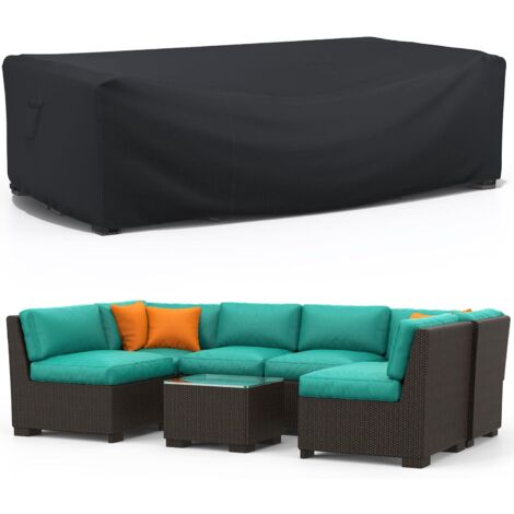 HSFFBHFBH Housse Table De Jardin - 190x190x90cm (LxWxH) Noir