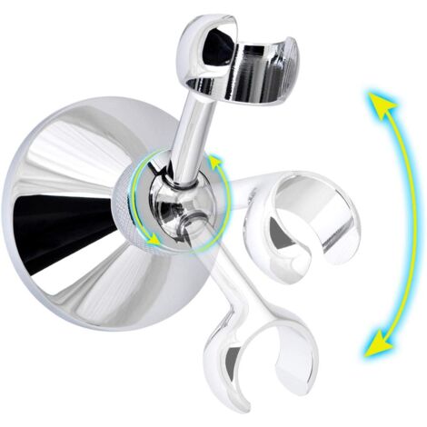 Queta Support Douche Mural Orientable 360° - Support Pommeau Douche En Cuivre Chromé