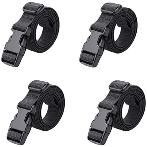 Sangles De Serrage Pour Bagages - 2,5 M X 25 Mm - Boucle Rapide à Cliquet - Polypropylène 1000D Résistant - Pour Valise, Tente, Sac - Lot De 4 Avec Coussinets