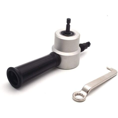 Outil Coupe-métal à Double Tête Pour Perceuse - Grignoteuse Réglable 360° - Pour Tôle Fine
