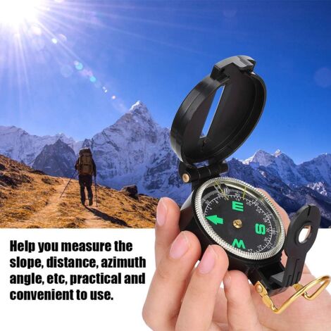 Boussole De Survie Dorée – Poche, Orientable, Flotteur, Avec Huile Et Fonction Fluorescente, Pour Rando, Camping, Exploration
