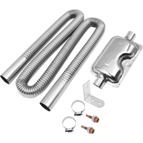 Flexible Pour Echappement Tuyau Flexible Échappement X AUTOHAUX - Acier Inox 60x300mm, Anti-Vibration, Pour Soudure Soufflet Echappement