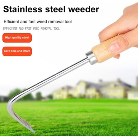 Désherbeur Garden Guru Titane - 2 Dents - Arrache Racines - Poignée Ergonomique