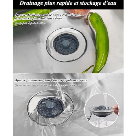 Siphon De Sol Inox 304 Avec Ouverture Par Rebond - Pour Camping-car, Bateau, Douche
