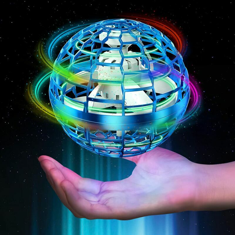 Flying Ball Jouet Flying Orb Mini Drone UFO Drone Rotatif à 360° avec  Lumières LED Flying Bumerang Spinner Jouet Volant Magique