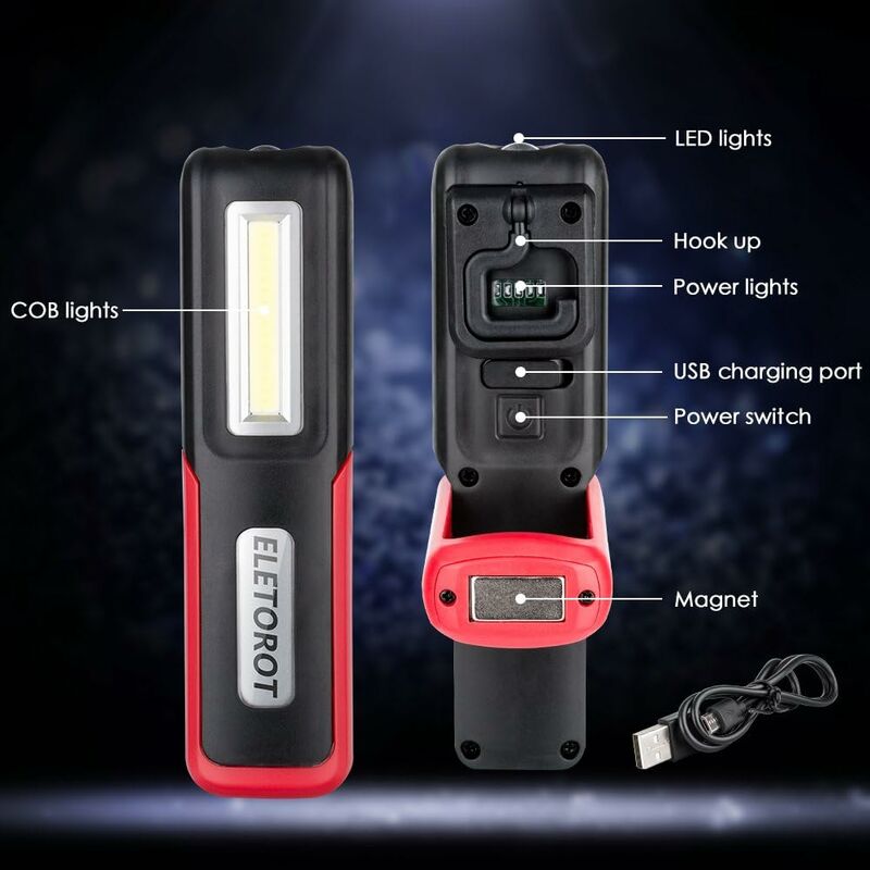 Mini baladeuse LED rechargeable USB 1,5 W 5 V aimantée - Le Temps des  Travaux