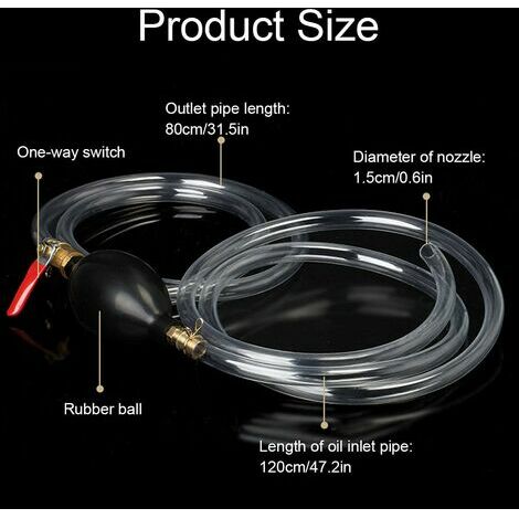 Pompe a eau Manuelle Siphon Essence Pompe Carburant Pompe de Transfert  Carburant Gasoil, Avec 2M ​Tuyau