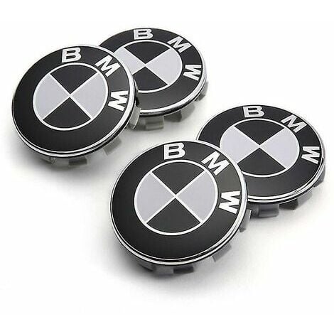 4 pièces Auto Cache Moyeux pour BMW 56MM Centre de Jante Capuchons Centre  Roue Badge Accessoires