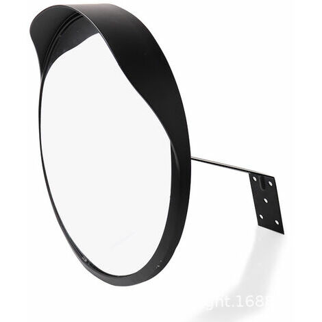 vidaXL Miroir Convexe d'extérieur Noir en Plastique 30cm Miroir Sortie De  Garage
