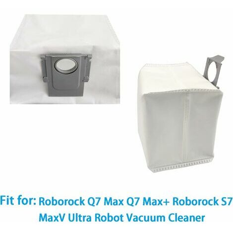 Roborock S7 Max Ultra Robot Aspirateur Noir avec 2PCS Filtres/Chiffons de  Vadrouille et Brosses Latérales et 3 PCS Sacs à Poussière et Liquide de