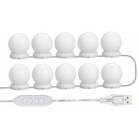 Lampes LED pour miroir de vanité, ampoules USB sans scintillement, Design à  fil caché, lampes de coiffeuse, 1 ensemble - AliExpress