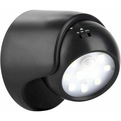 LED sans fil détecteur de mouvement activé lampe 360 degrés Rotation  appliques porche lumière pour intérieur et extérieur 