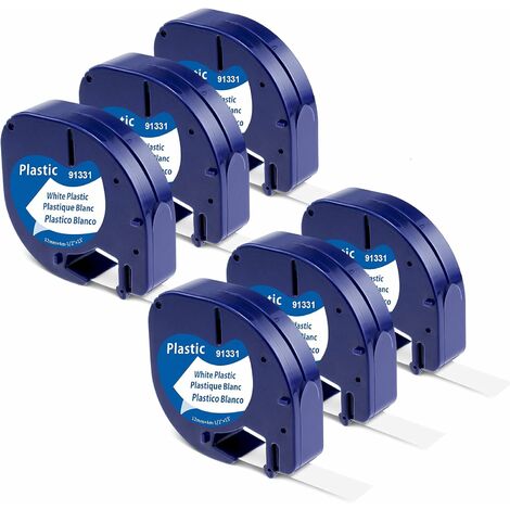 Remplacement d'étiquette compatible pour les recharges DYMO Letratag 91331  (S0721660) Ruban d'étiquettes en plastique