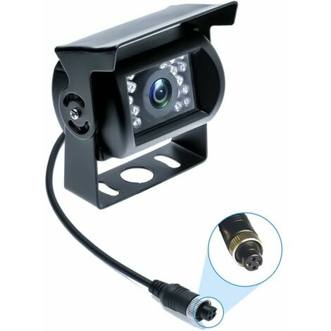 Caméra de recul Connecteur à 4 Broches Caméra étanche 12V 24V Vision  Nocturne pour Voiture Bus