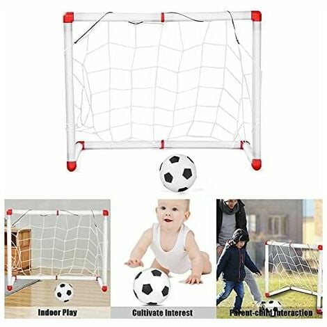Cages et Mini But de Football Ensemble Jeux de Plein Air et Sport Set  EntraInement de Foot pour Enfants avec Boule Filet Pompe