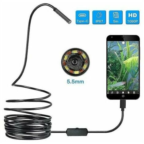 Caméra endoscope, caméra d'inspection WiFi endoscope sans fil 1200P HD  endoscope étanche IP68 Snake Pipe