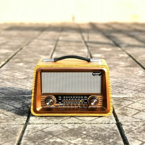 Radio Portable, Radio Vintage Bluetooth FM/AM/(MW)/SW, Design en Bois  Classique Retro Radio Bluetooth, Poste Radio Vintage Prise en Charge de la  Carte TF/AUX/USB/Haut-Parleur 5W