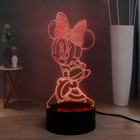Stitch Lampe 3D Manga Veilleuse LED, Stitch Lampe de Chevet Veilleuse 16  Couleurs