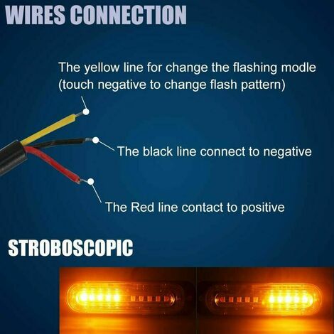 Nouveau 4d, 4pcs10 LED Flash, orange Emergency Light Bar Auto flash 12V 24V  Grid Light Safety