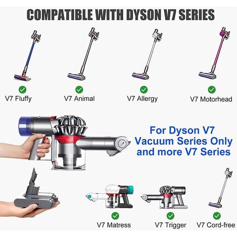 Batterie pour Dyson V7 Batterie pour V7, V7 Motorhead, V7 Animal, V7  Trigger, V7 Cord Free, V7 Total Clean, SV11 (Dyson 968670-02) (21.6V,  2500mAh) de
