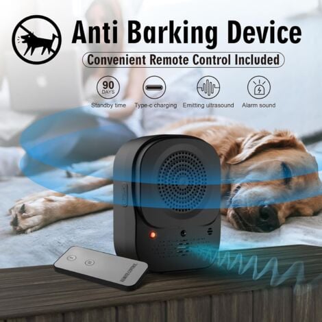 Anti Aboiement Chien, 4 Réglable Fréquence Dispositif Anti-Aboiements Ultrasons, Automatique Anti-Aboiement Chien, Étanche pour l'extérieur et l'intérieur, pour Les Petits et Grands Chiens (A)